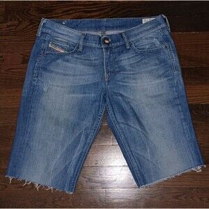 Diesel Jean Shorts Mens Size 30 Ramys Cutoffs Blue Denim Made in Romania